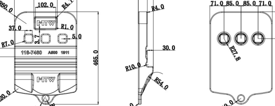 Demi flèche 42.5kg 116-7460-X980G 982M 986K 988F/374 385 5110B de fonte