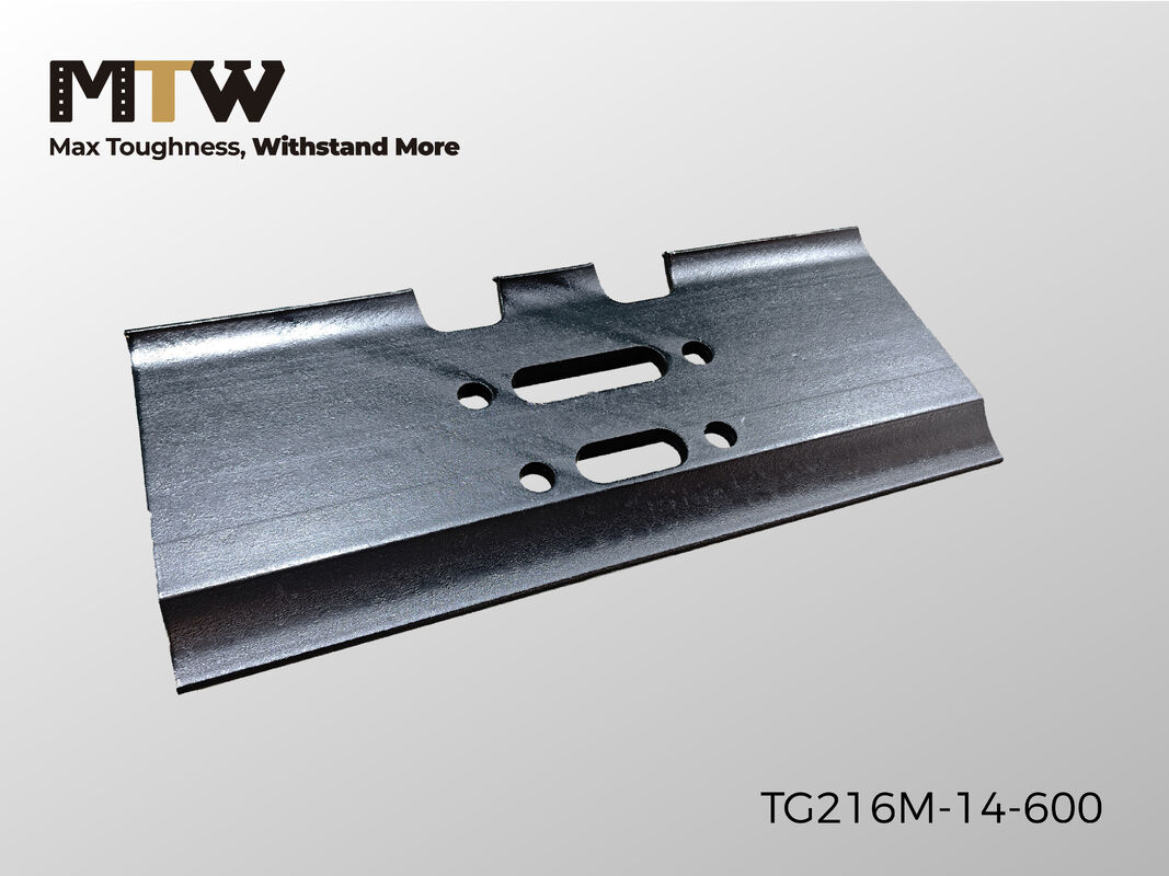 Patin de chenille à triple arête TG216M-14-600, 14 × 216 × 600 mm, pour train de roulement d'excavatrice PC300-6 PC300-7